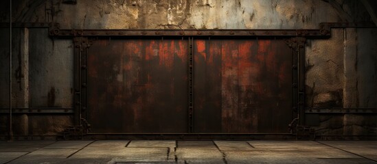 Aged steel door