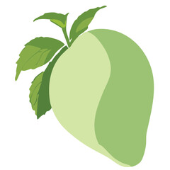 Fresh and juicy apple illustration with a slice, isolated on a white background