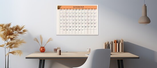 Calendar for the home with clear cover sheet