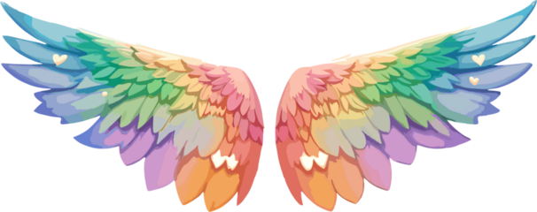 White Angel Wings on Background with Vector Illustration of Feathers, Symbolizing Love and Freedom in Artistic Design