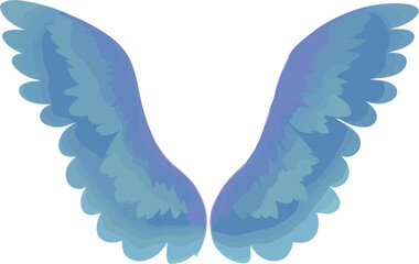White Angel Wings on Background with Vector Illustration of Feathers, Symbolizing Love and Freedom in Artistic Design