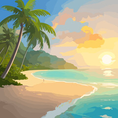 Tranquil Shores and Endless Horizons: A Relaxing Sea Background