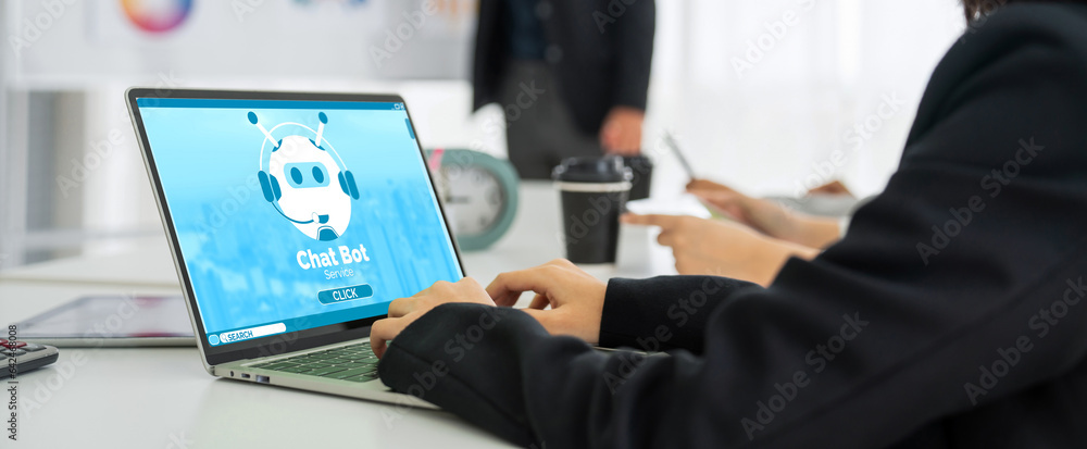 Poster chatbot software application for modish online business that automatically reply to customer questio