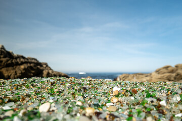 Small crystals on the beach