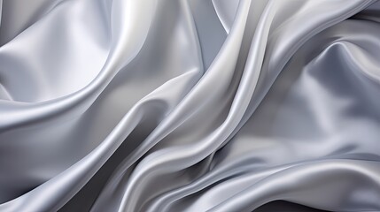 Obraz premium Silver Silk Background - generative ai