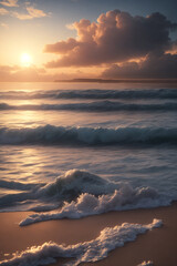 sunset on the beach