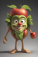 apple with a smile