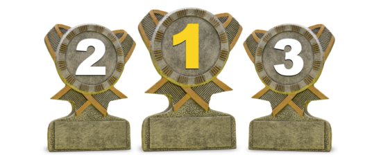 Trophies isolated with no background png
