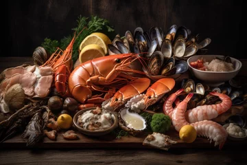 Poster fresh seafood © Kritchanok