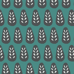 Scandinavian pattern, leaves, Scandinavian seamless pattern with leaves sketch, For wrapping paper, Ideal for wallpapers, surface textures, textiles.