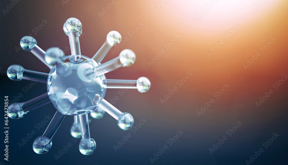 Poster science background with molecula and atom model. abstract molecular structure.