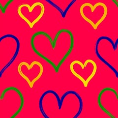 seamless pattern with hearts