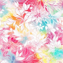 "Digital Dahlia Dreams: AI-Designed Florals". Seamless Pattern.



