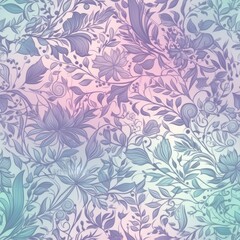 "Charm of Colors: AI-Created Floral Patterns". Seamless Pattern.