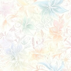 "Botanical Bliss: AI-Rendered Colorful Patterns". Seamless Pattern.