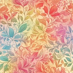 "Vivid Blooms: AI-Designed Floral Patterns". Seamless Pattern.