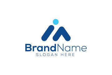 Minimal and Professional letter A i vector logo design