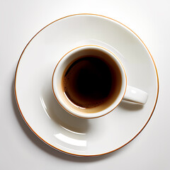 white cup of black coffee