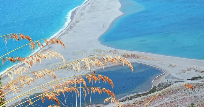 Lagoon Tindari - beautiful view panoramic of the lakes of Marinello