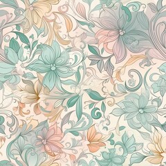 "Vibrant Petals Without Interruption". Seamless pattern. ai generated.