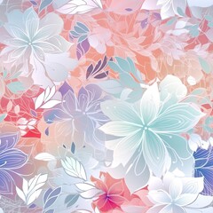 "Floral Delight in Every Stitch: Seamless". Seamless pattern. ai generated.