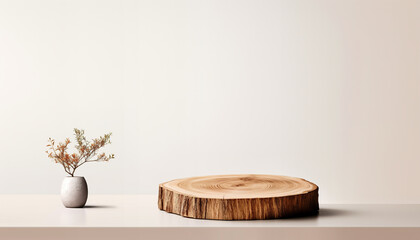 Rustic Wooden Slice: Earthy Elegance