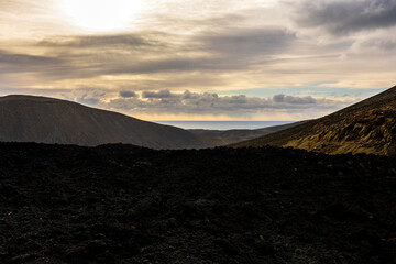 Volcano trail in iceland