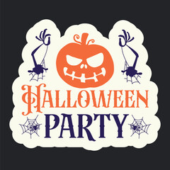 Halloween Party Sticker SVG