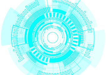 Obraz premium Abstract technology background Hi-tech communication concept futuristic digital innovation background vector illustration, Bright circle and shine the light within. 