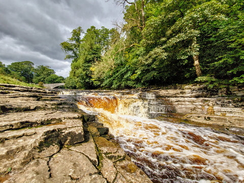 Stainforth Force Waterfall, Yorkshire Dales, North Yorkshire, England. 