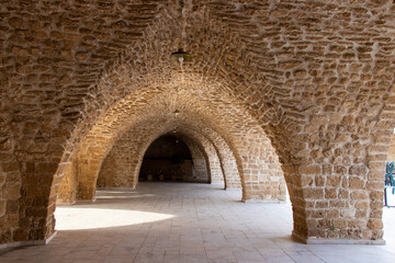 The Mahmoudiya Mosque interior view, Old Jaffa in Tel Aviv, Israel