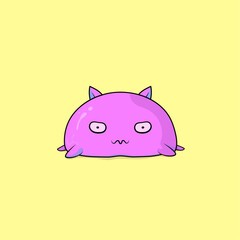 Cute Cartoon Pink Monster