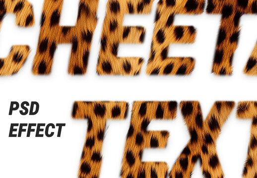 3d Cheetah text effect