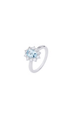 Metal Ring with Topaz and Diamonds stone including clipping path
