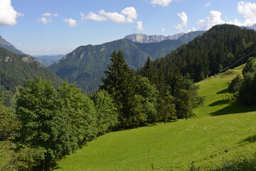 View of the Kamnik Alps in Slovenia