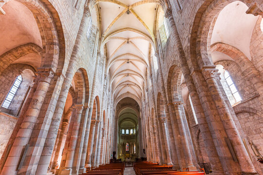 Fleury abbey, Saint Benoit sur Loire, France, interiors
