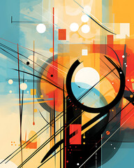 Abstract colorful shapes vibrant background