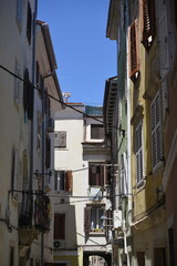 Fototapeta na wymiar Narrow streets in the historical Piran