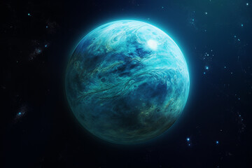Neptun planet. Generative ai.