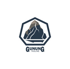 square mountain logo concept