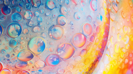 colorful bubble macro shot Generative AI