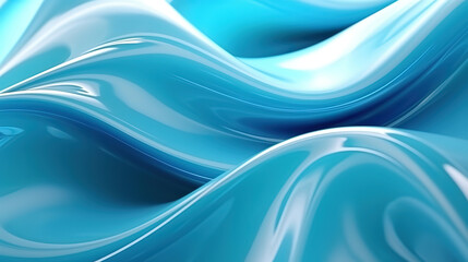 Flowing wave transparent glass cloth 3d rendering. Generative ai