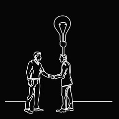 continuous line drawing vector illustration with FULLY EDITABLE STROKE of business concept background