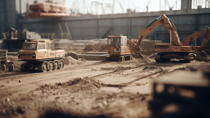 Fototapeta na wymiar Background of construction site illustration.