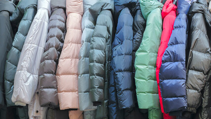 multicolor coats down jackets in the market