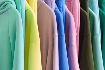 colorful jackets suits hoodies in the market