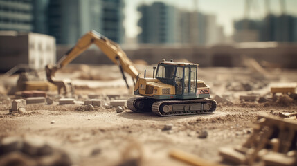 Background of construction site illustration.