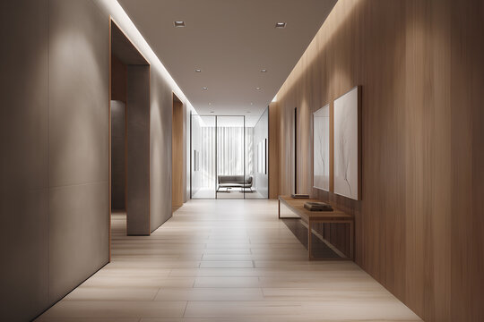 Ethnic style hallway interior in modern house. - Powered by Adobe