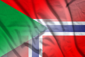 Sudan and Norway national flag international contract NOR SDN