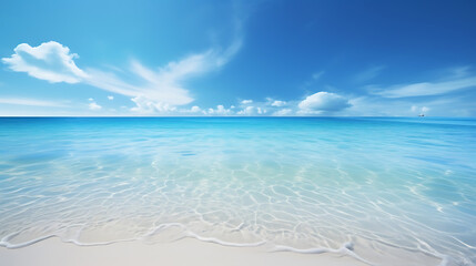 beach with clear water and sky